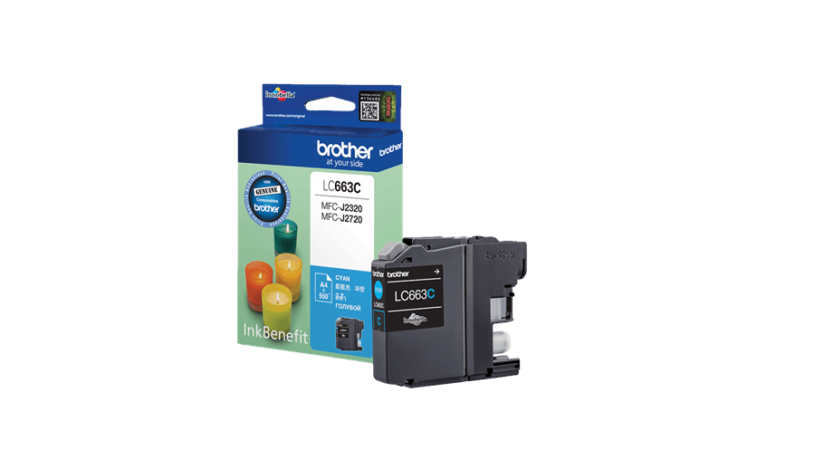 Картридж Brother струйный LC663C голубой для MFC-J2320, MFC-J2720 (550 стр.)