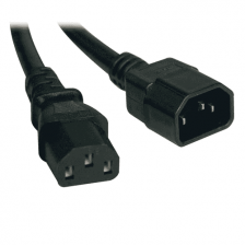 Кабель Tripp Lite AC Power Extension Cable, C13 to C14, 100-250V, 10A, 18Awg,