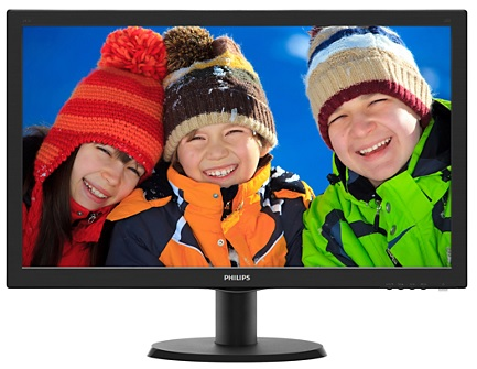 Монитор жидкокристаллический PHILIPS Монитор LCD 23,6&#039;&#039; [16:9] 1920х1080 TN, nonGLARE, 250cd/m2, H170°/V160°, 10М:1, 5ms, VGA, DVI, Tilt, 2Y, Black